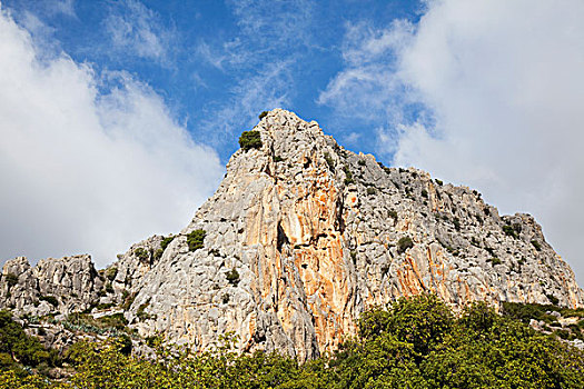 顶峰,崎岖,岩石构造,靠近,安达卢西亚,西班牙