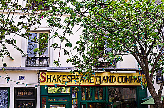 莎士比亚,公司,书店,左边,银行,巴黎,法国