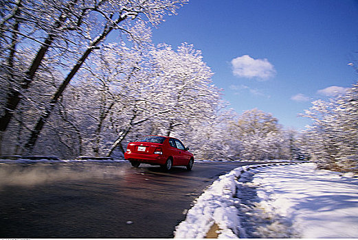汽车,途中,冬天,多伦多,安大略省,加拿大