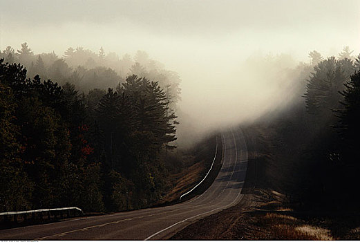 雾状,道路