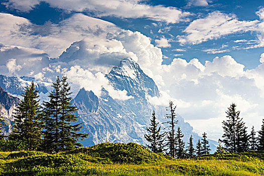 乌云,攀升,艾格尔峰,伯尔尼阿尔卑斯山,伯恩,瑞士