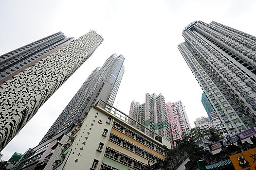 住宅,塔楼,高层建筑,上环,区域,香港岛,香港,中国,亚洲