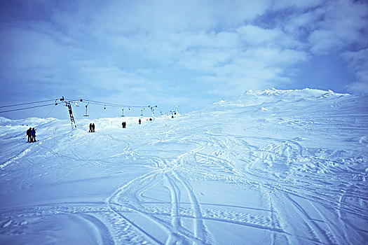 滑雪缆车,滑雪坡