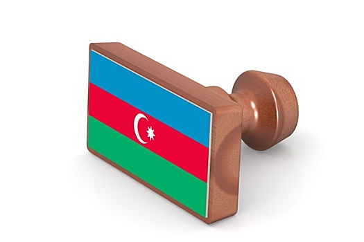 留白,木质,图章,阿塞拜疆,旗帜