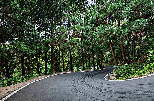 湖南衡山景区盘山公路