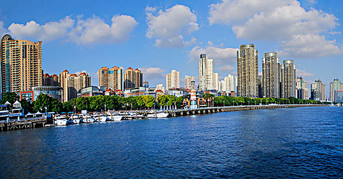 浦东陆家嘴,上海建筑,浦江风景