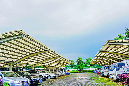 停车,汽车,挡雨棚,机场