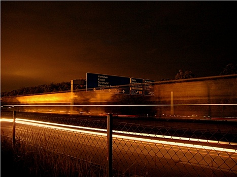 高速公路,夜晚,法兰克福