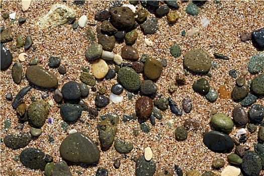 圆,石头,海滩