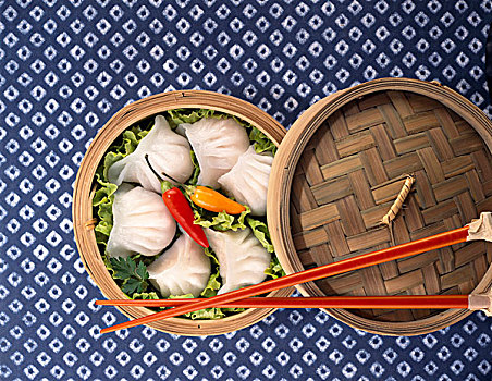 小方饺,篮子,主题,中国风味