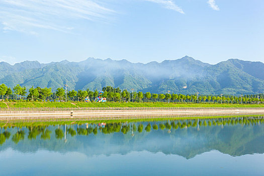 西安鄠邑区天桥湖风光