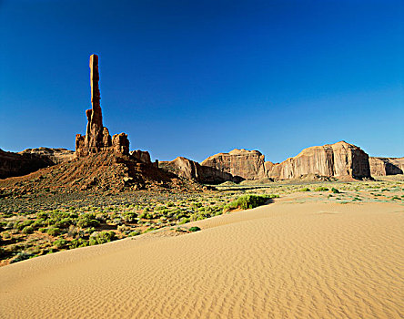 岩石构造,风景,图腾柱,纪念碑谷,亚利桑那,美国