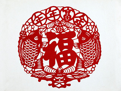 剪紙-年年有余