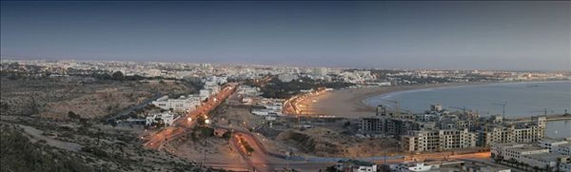 俯视,城市,阿加迪尔,摩洛哥,非洲