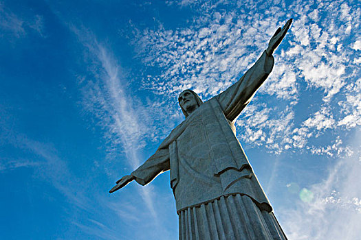 雕塑,耶稣,救世主,科尔科瓦多,里约热内卢,巴西,大幅,尺寸