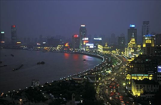 中国,中心,上海,外滩,汽车