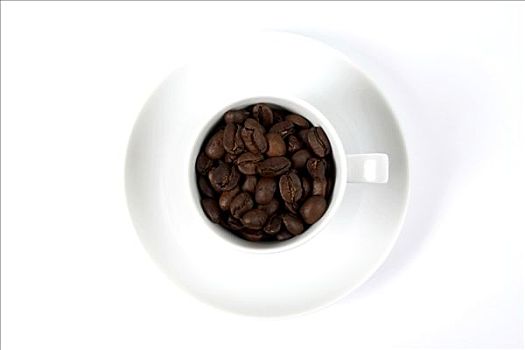 意式特浓咖啡杯,咖啡豆