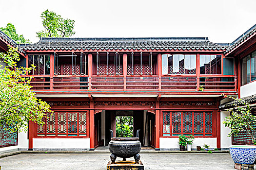 中式建筑吴山天风药王庙
