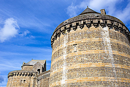 塔,中世纪,城堡,13世纪,布列塔尼半岛,法国