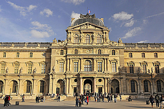 风景,亭子,卢浮宫,一个,游览,博物馆,全球,法国
