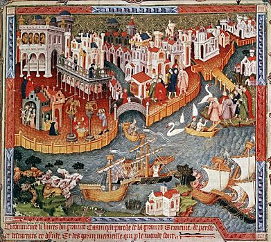 航行,威尼斯,15世纪,艺术家,未知