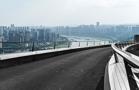 高速公路和现代城市建筑