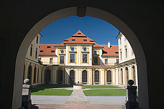 布拉格,捷克共和国,宫殿,拱道