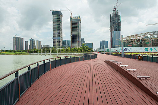 苏州湾阅湖台,观湖台,太湖,公园步道