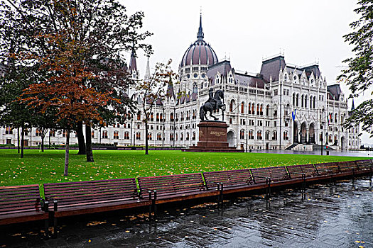 匈牙利,国会大厦,雨天,布达佩斯