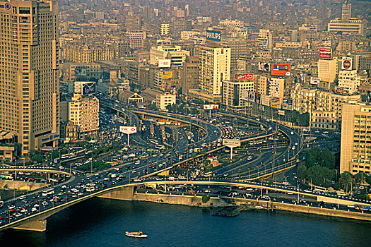 埃及,开罗,市区,高峰时间