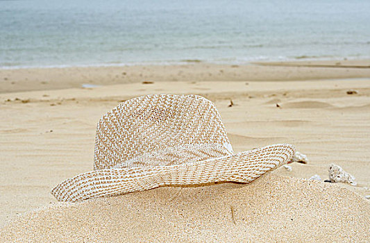 太阳帽,海滩
