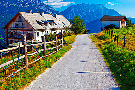 奥地利,阿尔卑斯山,乡野,夏天,风景
