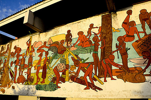 壁画,美拉尼西亚,文化,维拉港,岛屿,瓦努阿图,南海,大洋洲