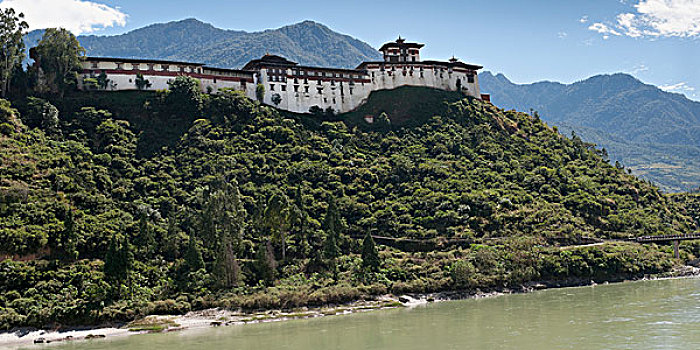 宗派寺院,河,地区,不丹