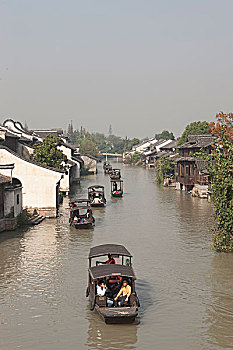 运河,老城,乌镇,浙江,中国