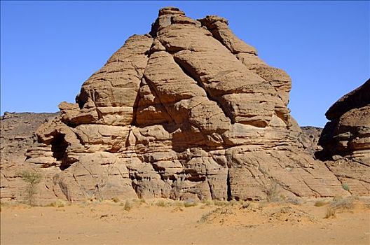 岩石构造,荒漠景观,利比亚