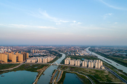 运河之都江苏省淮安市城市风光