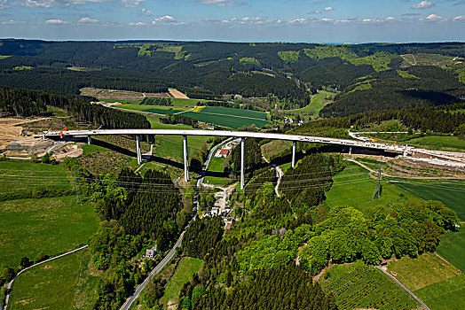 建筑,山谷,桥,北莱茵威斯特伐利亚,藻厄兰,德国