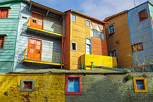 彩色,房子,布宜诺斯艾利斯,阿根廷