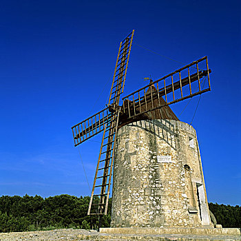风车,方特维雷,普罗旺斯,法国