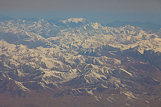 航拍,飞机,天空,机翼,飞行,雪山,新疆,天山,壮观,云海,山峰,河流,山顶