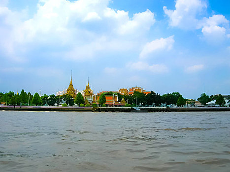 河,大皇宫,曼谷