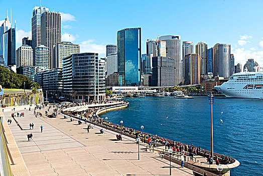 澳大利亚,悉尼,风景,湾,摩天大楼,房子