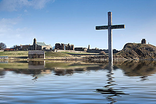 十字架,水中,英格兰