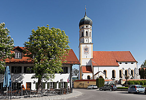教堂,市区,锡菲尔,区域,上巴伐利亚,巴伐利亚,德国,欧洲