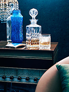 复古,威士忌,玻璃器具,玻璃杯