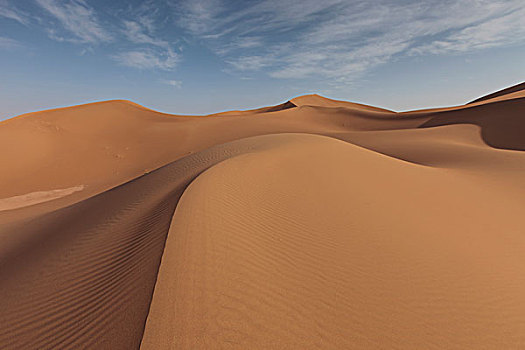 撒哈拉沙漠,沙丘,日落
