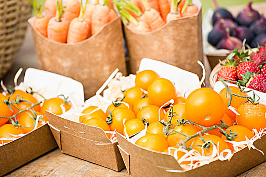 西红柿,盒子,桌上,农场,出售
