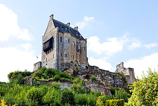 城堡,11世纪,卢森堡,欧洲