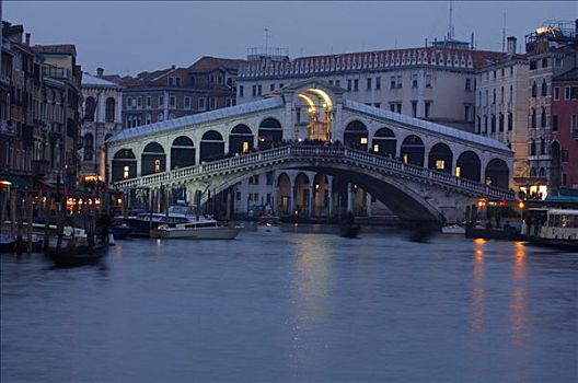 大运河,里亚尔托桥,威尼斯,意大利